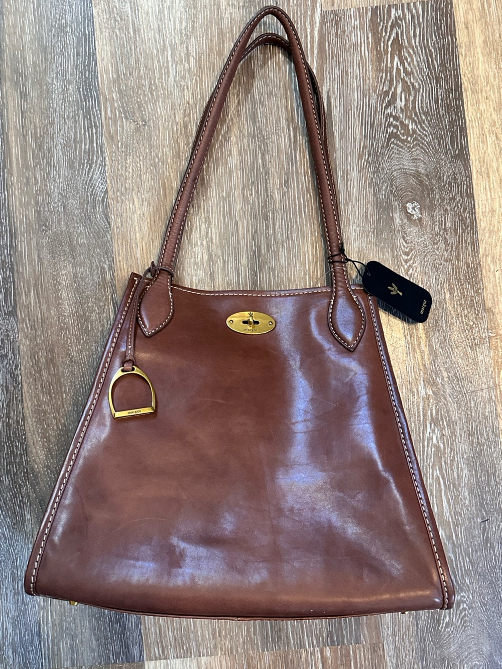 Margot Phoebe Large Brown Leather Tote
